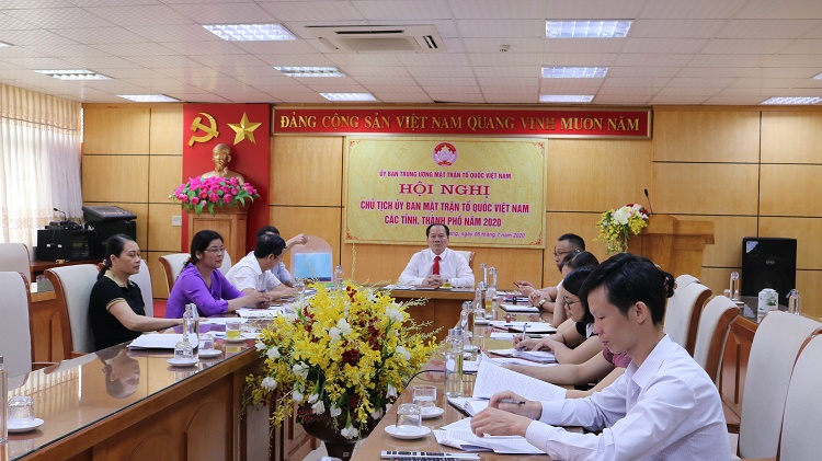 Hội nghị trực tuyến Chủ tịch Uỷ ban MTTQ Việt Nam các tỉnh, thành phố năm 2020